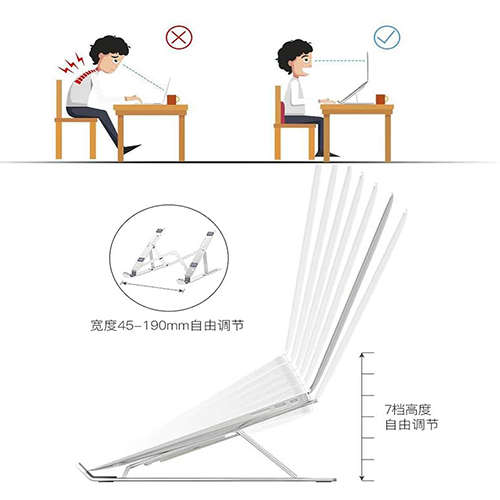 Laptop Stand Portable Aluminum 6 Angle Adjustable Tablet