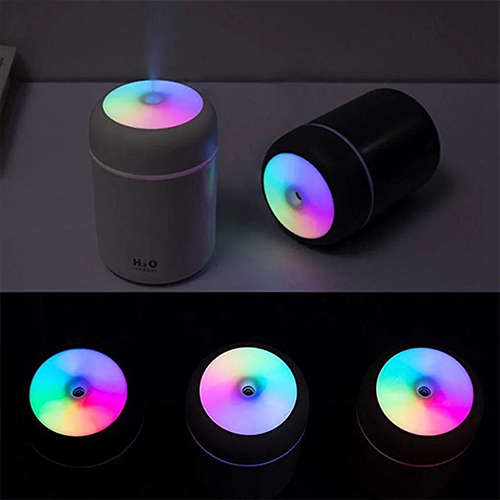 Portable Mini Humidifier 300ml Cool Mist Humidifier with Night Light Air Purifier