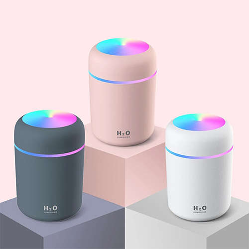 Portable Mini Humidifier 300ml Cool Mist Humidifier with Night Light Air Purifier