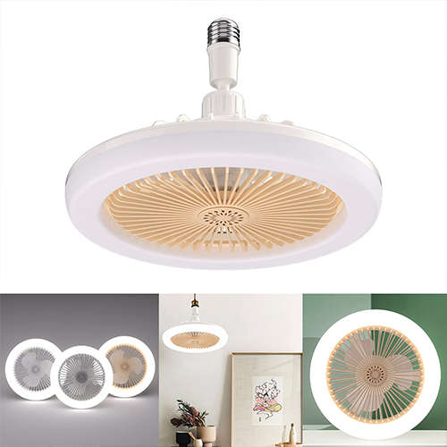 30WLED Ceiling Fan Light Lamp Base Chandelier Fan 3-speed Ceiling Light