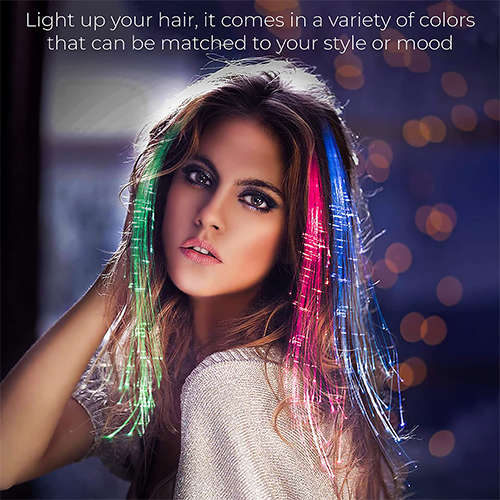 LED Party Colorful Butterfly Wig Braids Luminous Fiber Optic Hair Clip