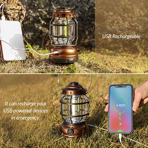 Portable Multifunctional Retro Camping Light Emergency Light