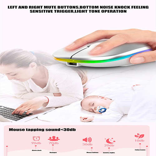 Rechargeable 2.4Ghz Wireless Ergonomic Slim Mouse