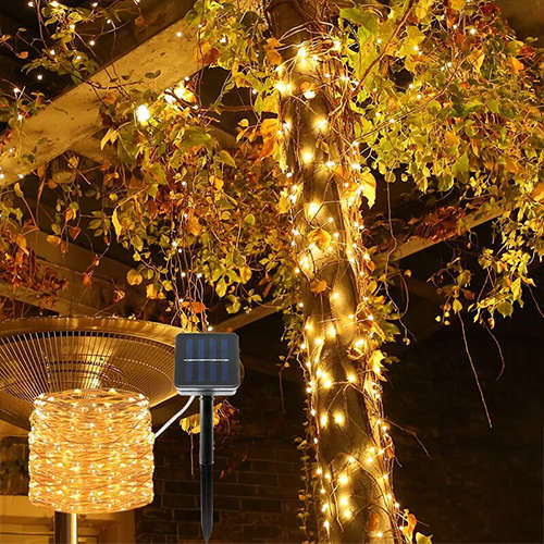10M Solar LED Light Waterproof Copper Wire Fairy Lights Christmas Decoration Outdoor Garden Fairy St