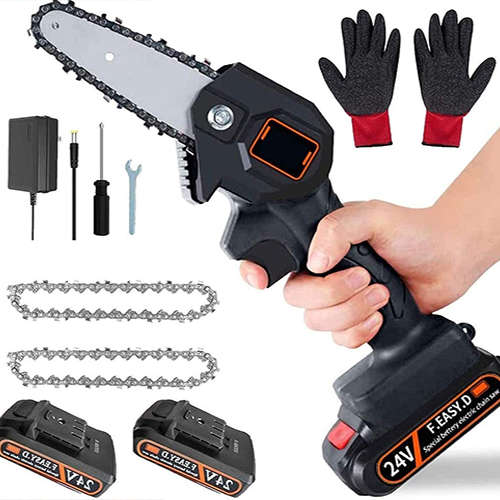 24V Mini Electric Chain Saw with Battery and Charger