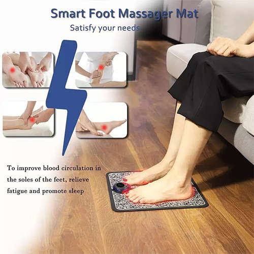 Smart EMS Massage Foot Pad Pulse Physiotherapy Foot Massager Improves Blood Circulation