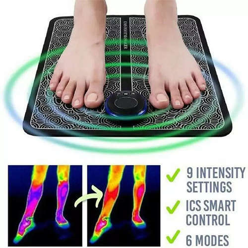 Smart EMS Massage Foot Pad Pulse Physiotherapy Foot Massager Improves Blood Circulation