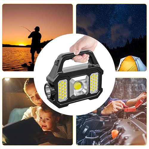 Led Solar Multifunctional Searchlight Portable Mobile Power Lighting