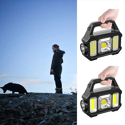 Led Solar Multifunctional Searchlight Portable Mobile Power Lighting