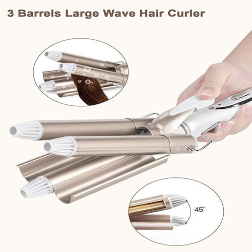 3 Barrel Mermaid Curling Iron Ceramic Curling Wand
