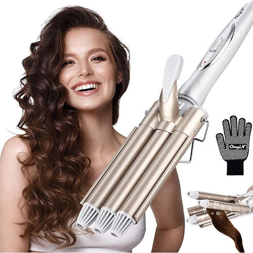 3 Barrel Mermaid Curling Iron Ceramic Curling Wand
