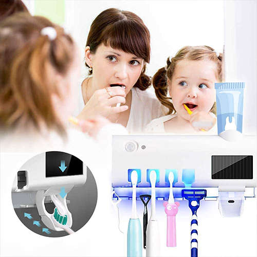 Smart Toothbrush Sterilizer Wall-Mounted UV Sterilizing Toothbrush Holder