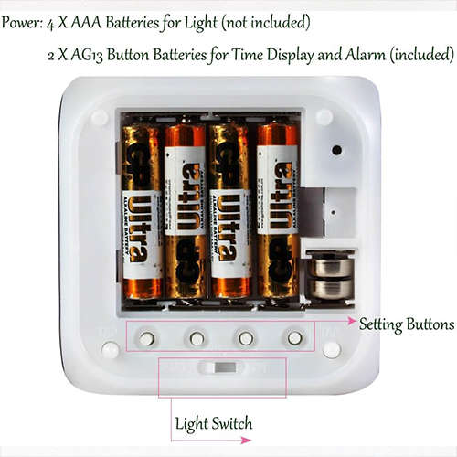 LED Digital Alarm Clock 7 Color Changing Desk Table for Office Bedroom (Multi-Color)