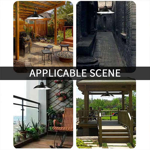 Led Double-Head Solar Chandelier Waterproof Outdoor Courtyard