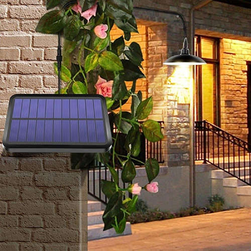 Led Double-Head Solar Chandelier Waterproof Outdoor Courtyard