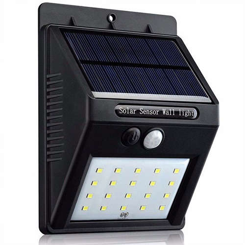 LED Solar PIR Motion Sensor Security Wall Garden Outdoor Light