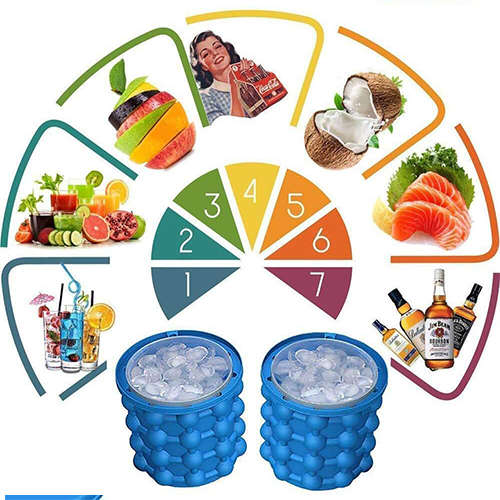 Ice Bucket Silicone Ice Bucket Ice Cube Molds and Container Boxes