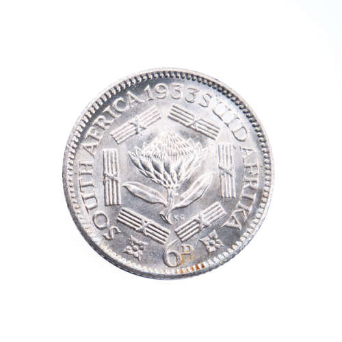 South Africa 6d 1933 B/UNC A gem of a coin.