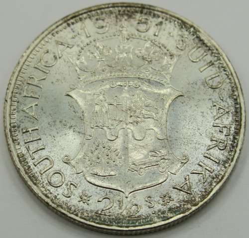 1951 South African 2 & a Half Shillings