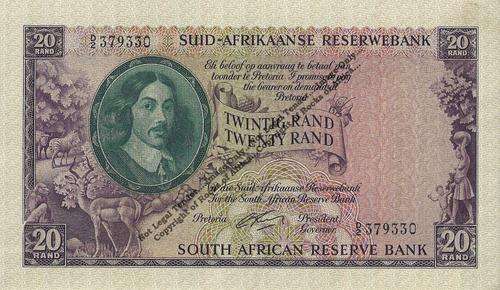 South Africa R20 AE D2. G Rissik A/UNC