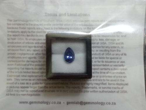 1.86 CT TANZANITE - CERTIFIED - VIVID BLUISH VIOLET VVS (EST RETAIL VALUE R21 855)