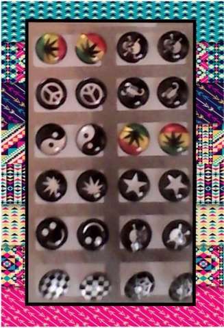 12 Pairs Mens Earings