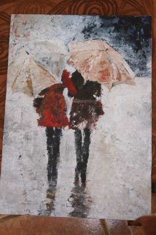 Friends Forever Oil on Board Get your painting while the artist is still affordable