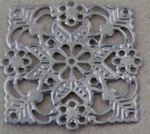 Square Flower Pattern Filigree Embellishments 36 mm