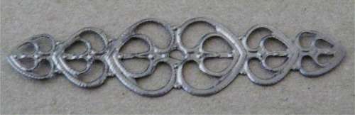 Heart  Pattern Filigree Embellishments 55 mm