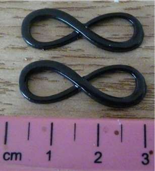 2 Pc Black Infinity Charm set