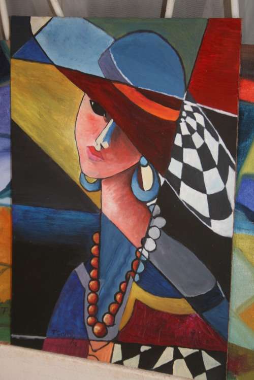 Off to the races  Oil on Board Get your painting while the artist is still affordable