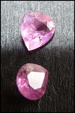 2 Beautiful Pink Pear Sapphires