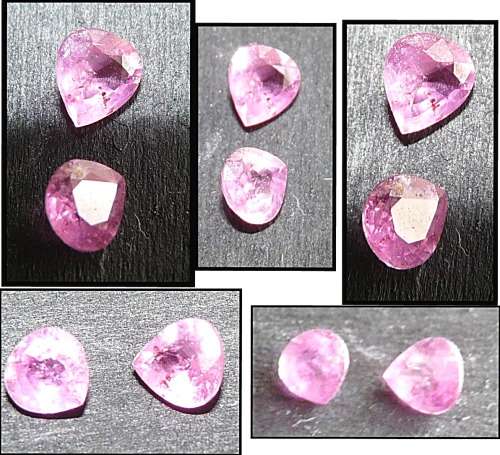 2 Beautiful Pink Pear Sapphires