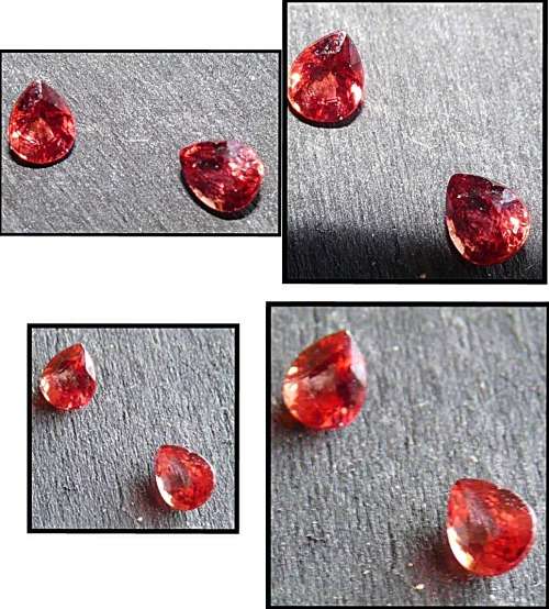 2 x Stunning Red Pear Rubies