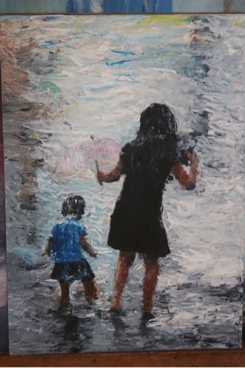 Walking in the rain Theunis Smith ...International seller..Top Art...INVEST NOW