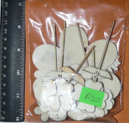 Flowers set 4 - Laser-cut