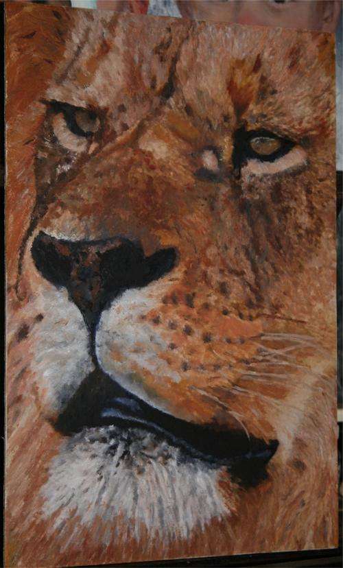 The King Oil on Board