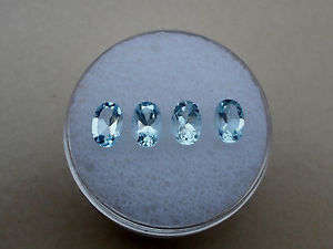 Natural AQUAMARINE Beautiful Color Loose Stone6mm x 4mm Oval Cut Untreated