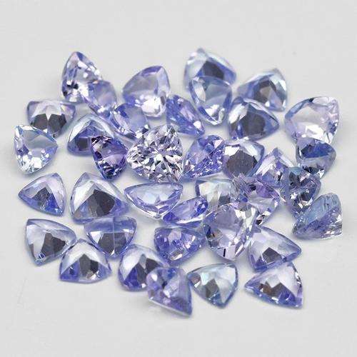 Medium/Light Purple Blue Trillion cut Tanzanite