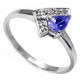 DELICATE DESIGN SOLID 9KT WHITE GOLD GENUINE TANZANITE AND DIAMOND RING!!