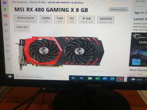 MSI RX 480 GAMING X 8GB