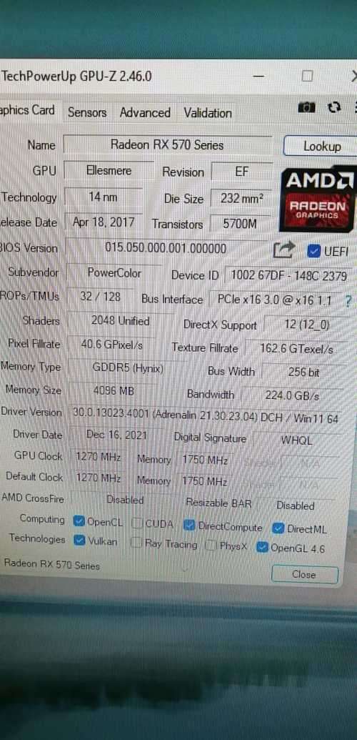 PowerColor Red Devil Radeon RX 570 4GB GDDR5