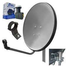 60cm Satellite Dish + LNB Set 10m cable 2 RF Connectors Dstv and OVHD