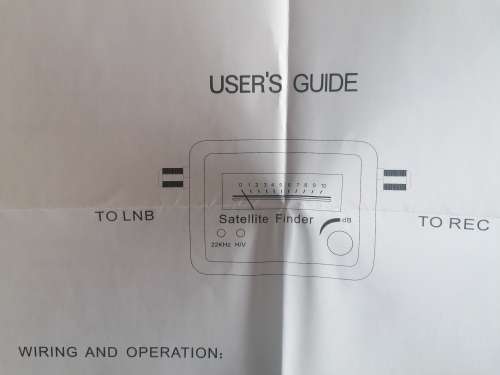 Satellite Signal Finder Meter DSTV and OVHD including Testing cable 2 RF connectors