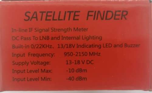 Satellite Signal Finder Meter DSTV and OVHD including Testing cable 2 RF connectors