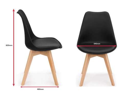 Padded Solid Wood Legs Dining Kitchen Chair