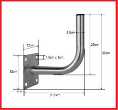 60cm Satellite Dish + LNB Set 10m cable 2 RF Connectors Dstv and OVHD