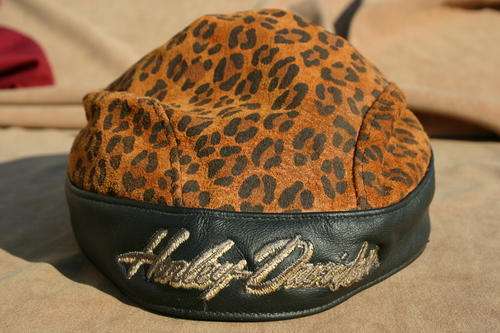 HARLEY DAVIDSON SKULL CAP Authentic, Rare, Made in USA, All Leather - Do-Rag/Doo-Rag/Durag - Bandana
