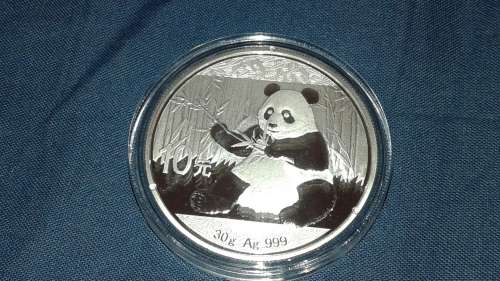 2017 CHINESE PANDA 30gr SILVER COIN IN CAPSULE
