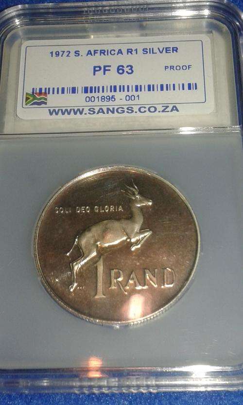 1972 R1 SILVER PROOF...GRADED PF63!